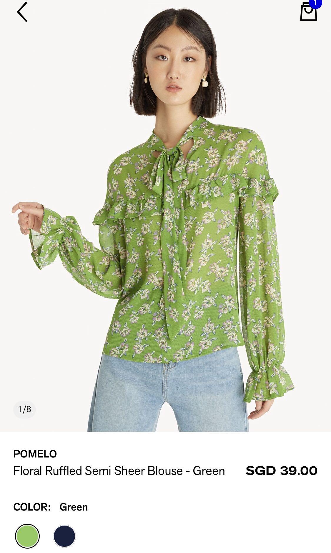 semi sheer blouse