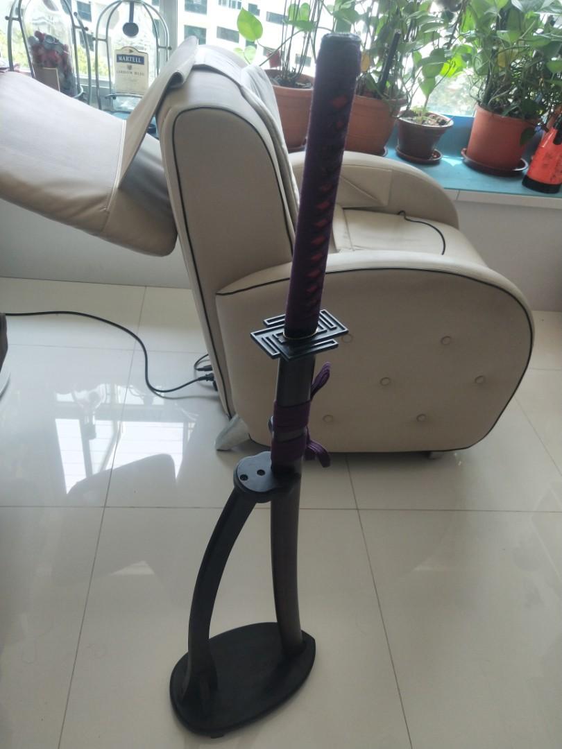 Samurai Sword With Rack Furniture Home Living Kitchenware Tableware Other Kitchenware Tableware On Carousell