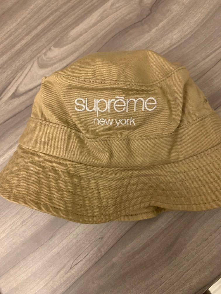 Supreme Beige Bucket Hat, Men's Fashion 
