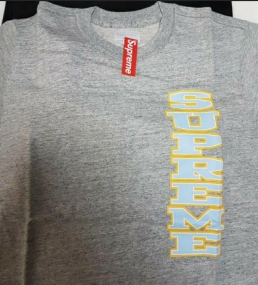 Supreme vertical 2025 logo tee