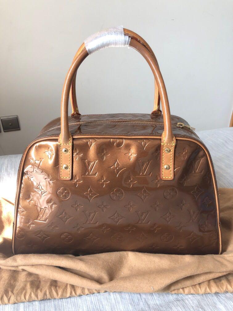 Louis Vuitton Brown Monogram Vernis Copper Bronze Tompkins Square Bag  862136 For Sale at 1stDibs