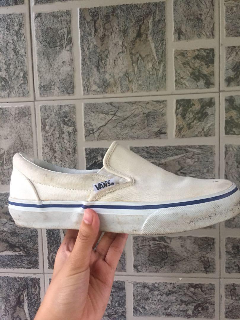 White vans sale blue line