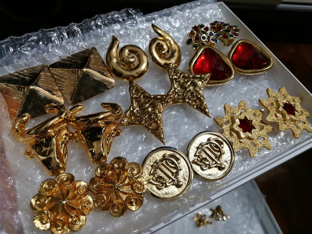 VINTAGE DESIGNER COSTUME JEWELRY YSL CHANEL LACROIX, Women's Fashion