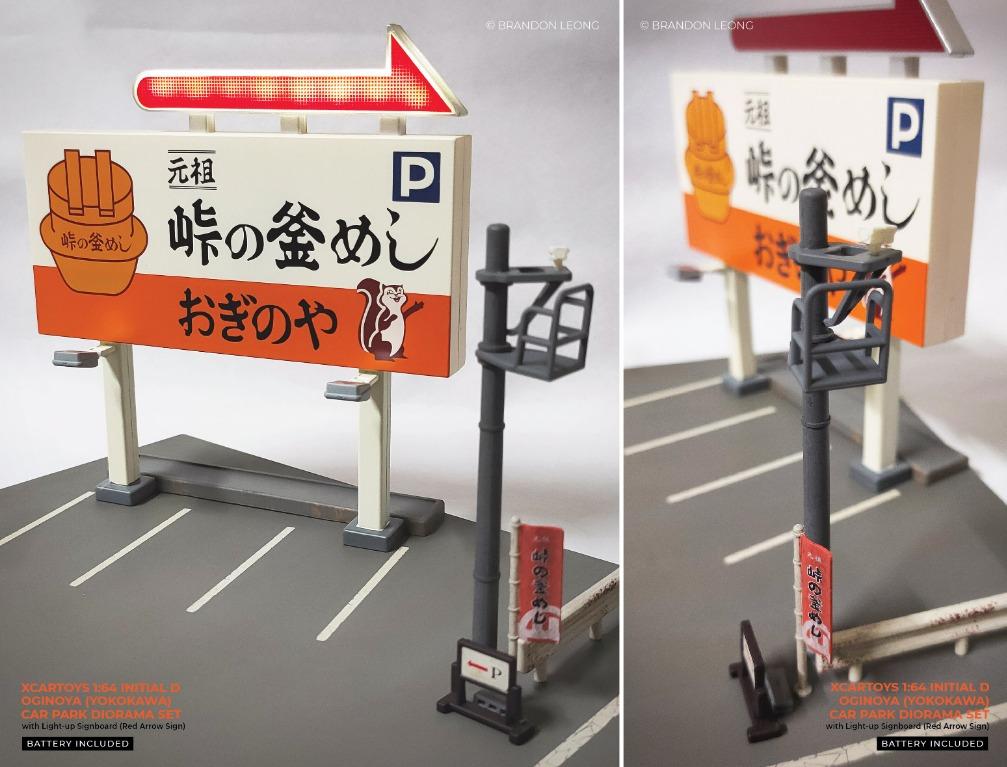 XCarToys 164 Initial D Oginoya Carpark Diorama Model Kit Set, Hobbies