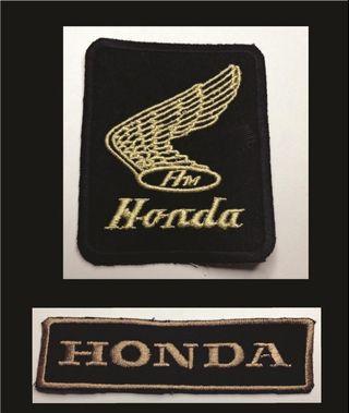 Vintage Honda Motorcycle Embroidered Cloth  Patch ( Pair)