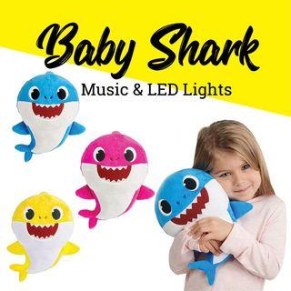 Baby Shark Plush Music and Led Lights Sound Singing Pink Fong Mummy Daddy