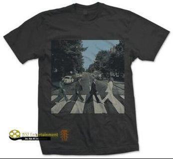 THE BEATLES的Abbey Road 黑色中性短袖T卹 (包郵)