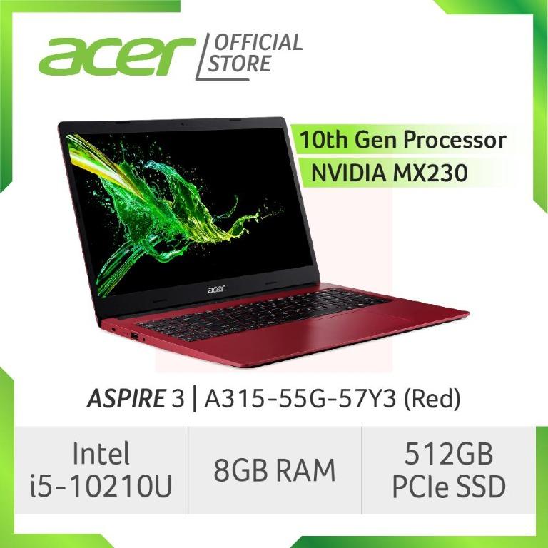 Acer Aspire 3 Laptop A315 55g 57y3 Latest 10 Gen I5 10210 8gb Ddr4 Ram 512gb Ssd Electronics Computers Laptops On Carousell