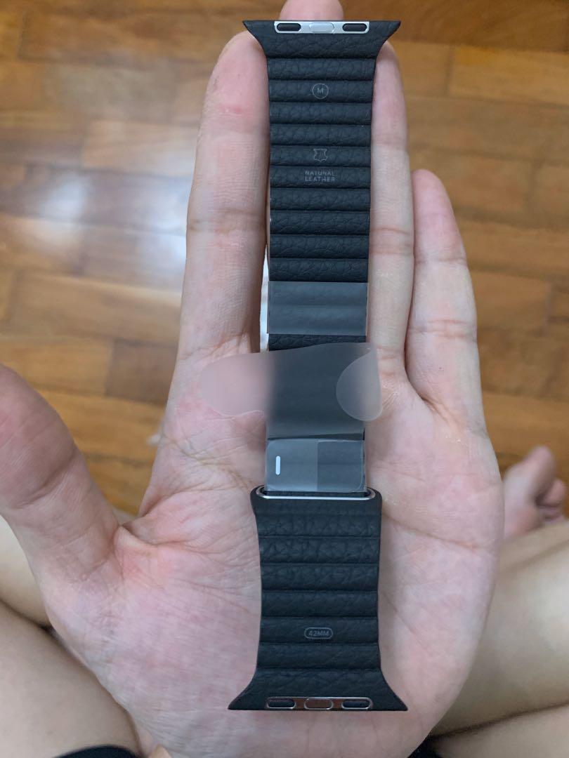 LAST PIECE Apple Watch Leather Loop Straps Charcoal Grey 42 44mm