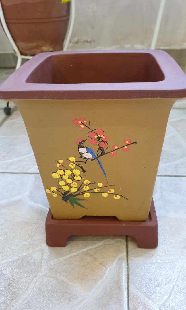 Chinese Ceramic Flower Pot, Furniture & Home Living, Gardening, Pots