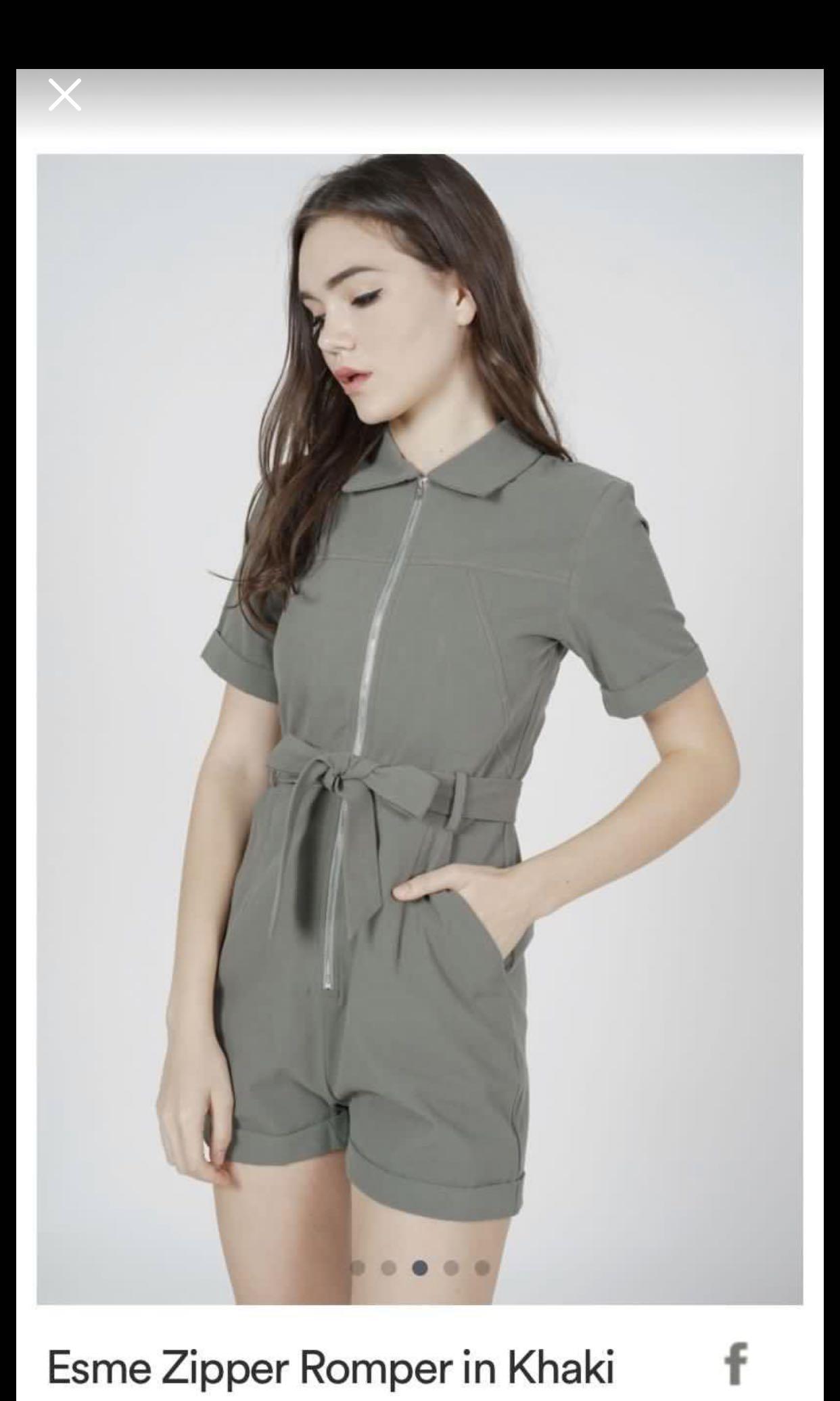 khaki rompers