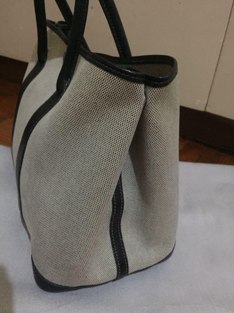 Garden party cloth tote Hermès Grey in Cloth - 22187326