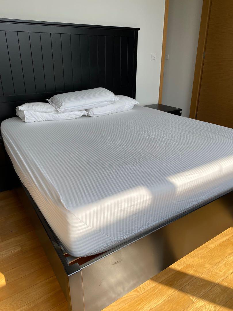 King Size Bed With Mattress Top Shelf Ikea Furniture Beds