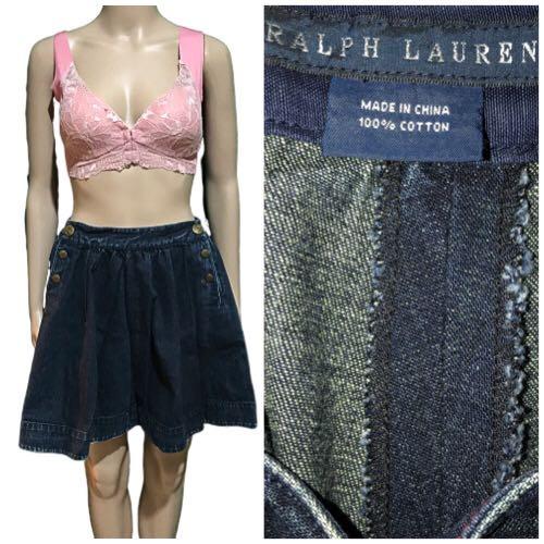 ralph lauren long denim skirt