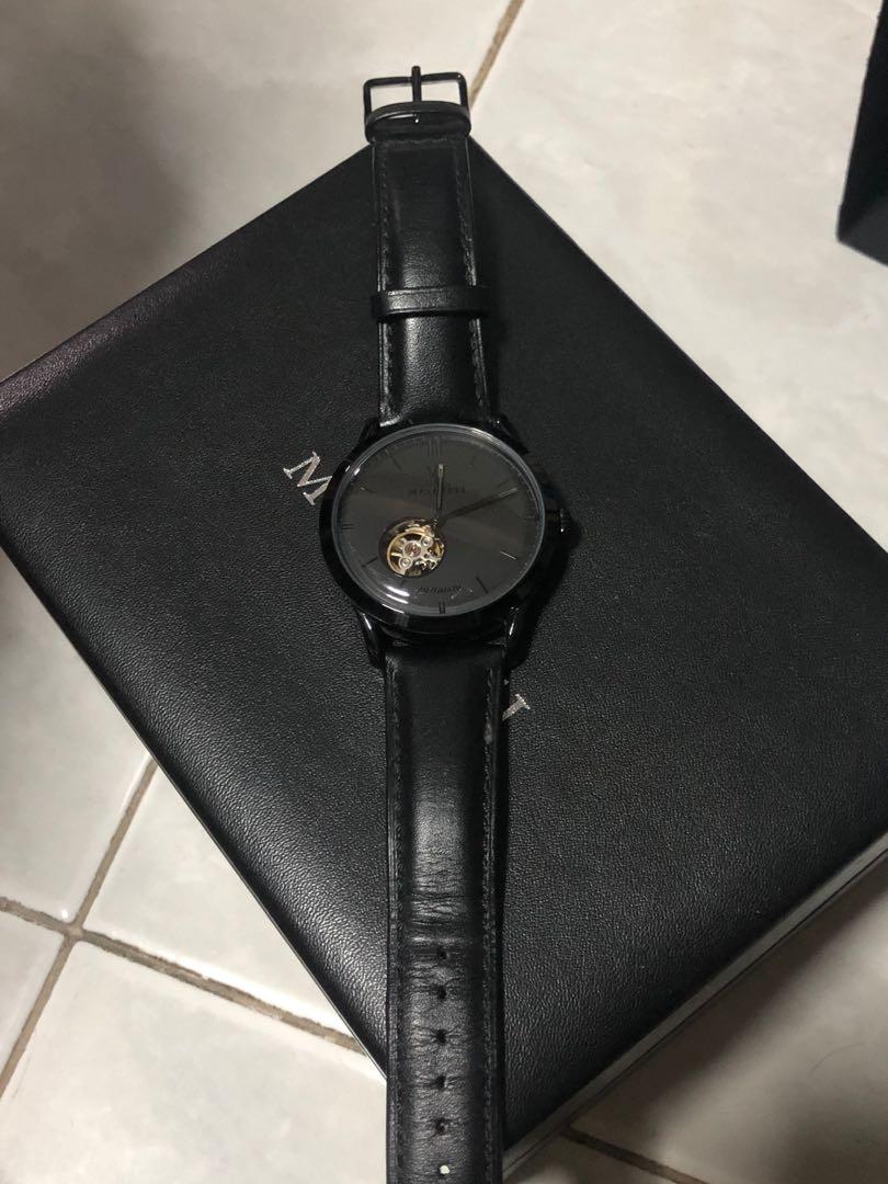 Maserati Ricordo Automactic Skeleton Watch Black Leather Strap R8821133001 Mobile Phones Gadgets Wearables Smart Watches on Carousell