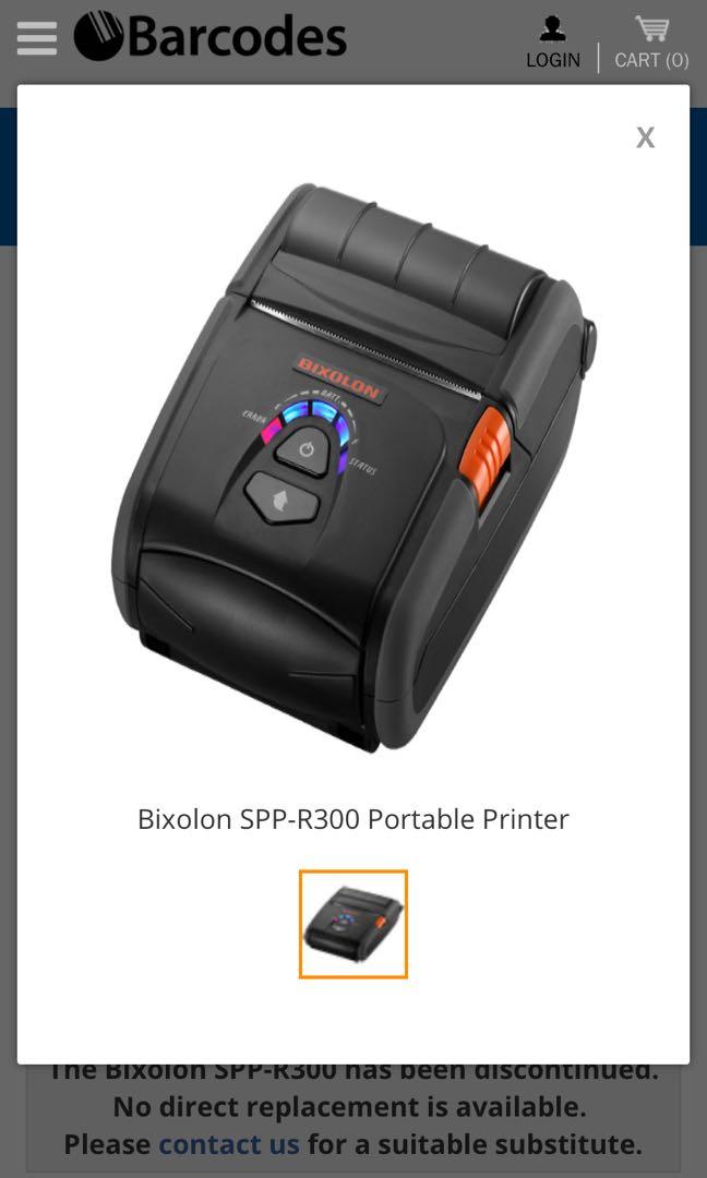 Mobile receipt printer Bixolon SPPR300, Computers & Tech, Printers