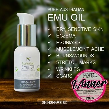 Organic 100% Pure Emu Oil, Omega 3,6 & 9 Oil for Dry, Sensitive, Itchy Skin  and Eczema by Y-Not Natural |Face & Body| 60ml, Health & Beauty, Face &  Skin Care on Carousell