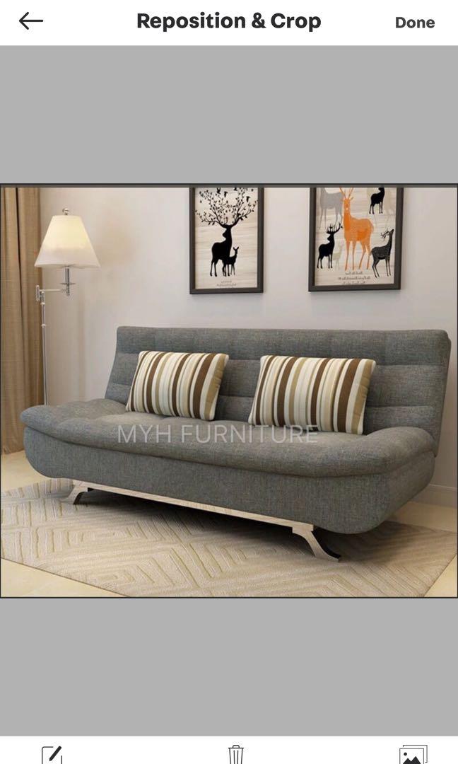 Ready stock!! Sofa bed Fabric Sofa Bed 3 Seater Sofa Bed , Furniture