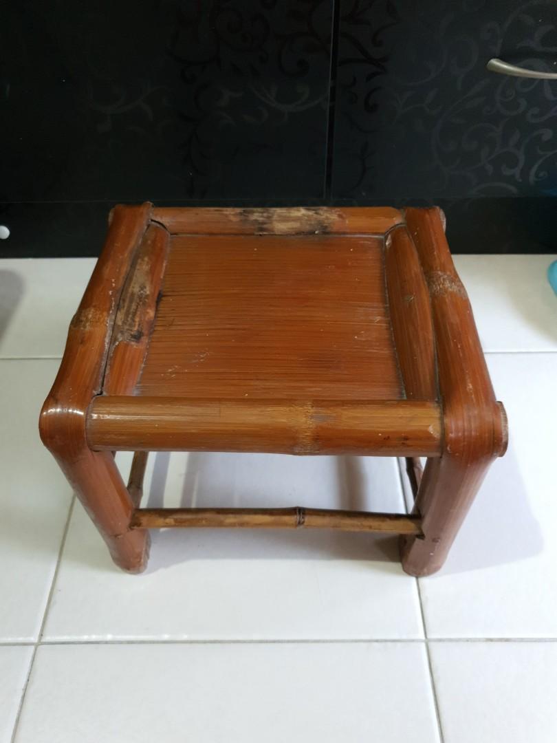 Small Bamboo Stool Furniture Tables Chairs On Carousell