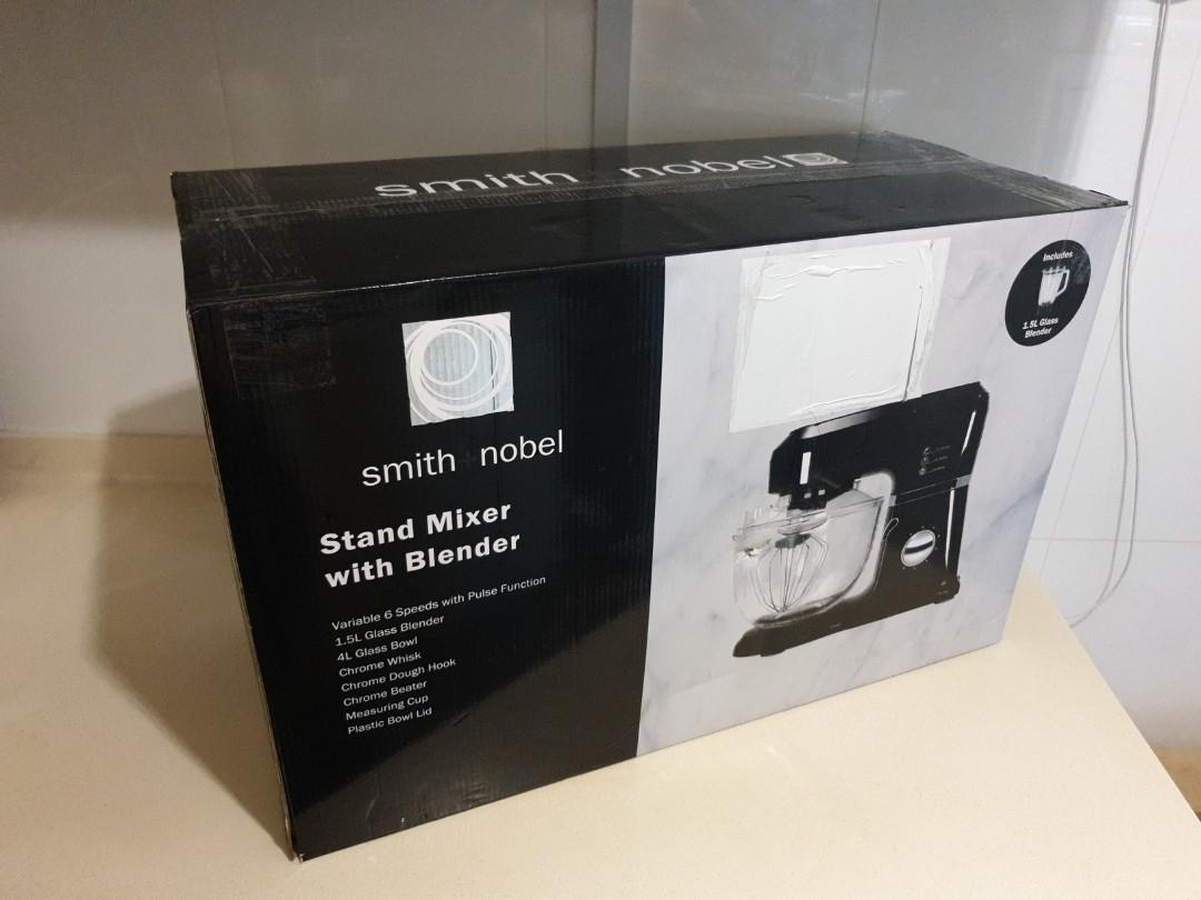 Smith + Nobel Stand Mixer with Blender (4L Glass Bowl & 1.5L Glass