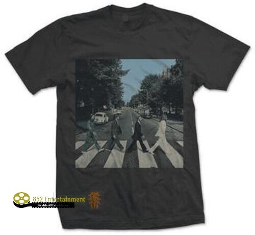THE BEATLES的Abbey Road 黑色中性短袖T卹 (包郵)