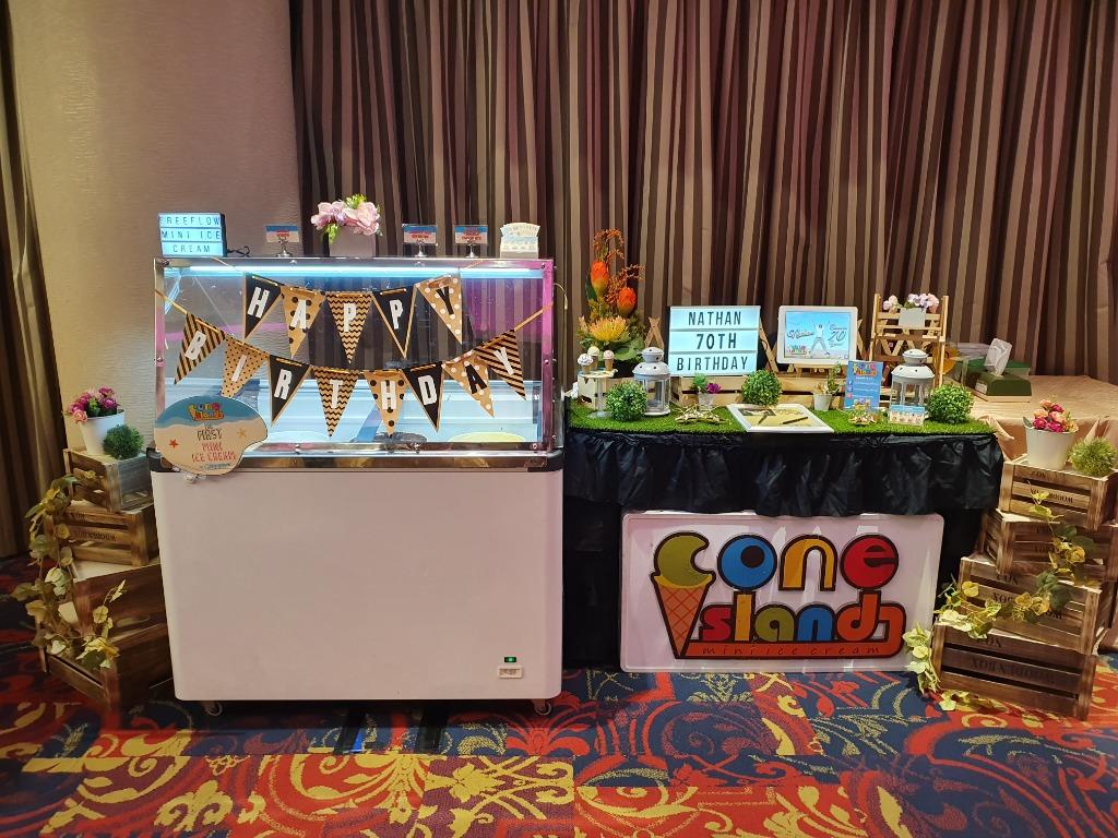 Unlimited Ice Cream Booth Cart! Free Flow Signature Mini Cones With  Toppings Option. Dessert Live Station