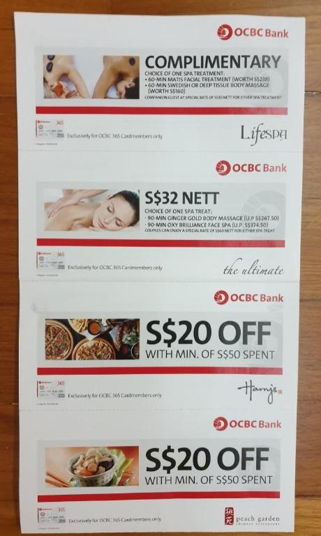Voucher X 4 Ocbc 365 Card Members Worth More Than 300