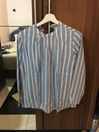 Light Blue Stripe Shirt #SalingBerbagi