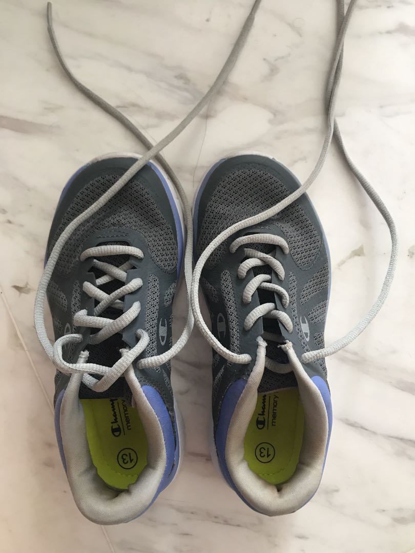Almost new champion sneakers with laces US 13 Babies Kids