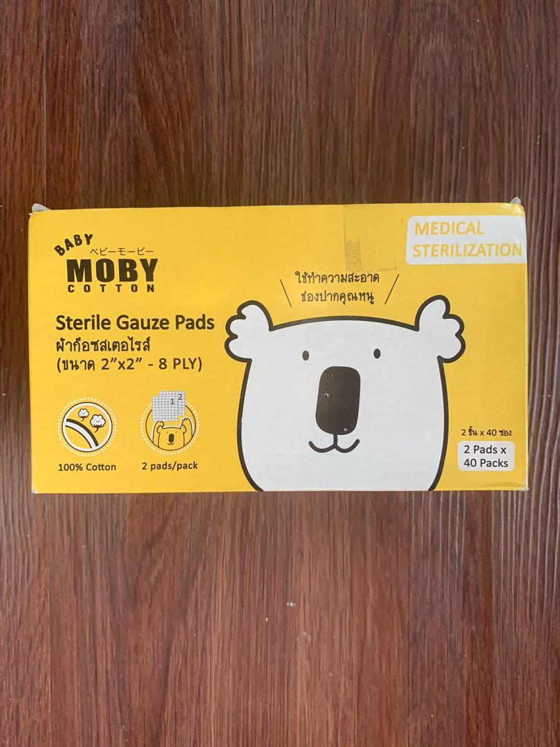Baby Moby Sterile Gauze Pads (Category: Other Baby Bathing & Changing Needs) located in Makati City. Submitted by kbernalcloset (Listing ID 286284068, Image 1). Description: Only used 2 pcs.