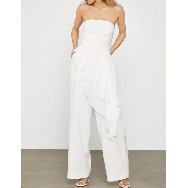 bcbg ruffle jumpsuit