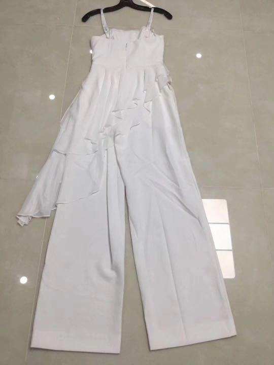 bcbg ruffle jumpsuit