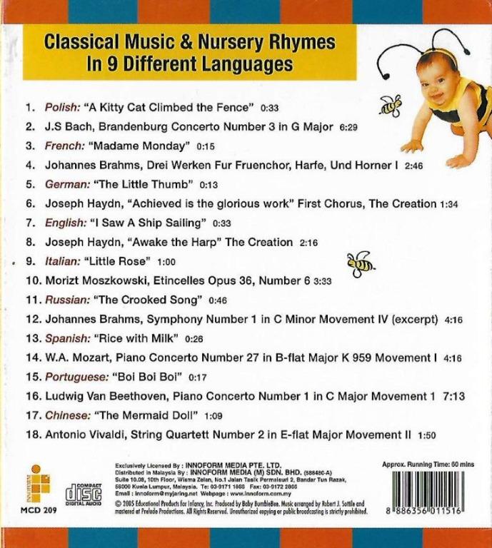 Bee Smart Baby Early Childhood Development Soundtrack Audio CD, Hobbies ...
