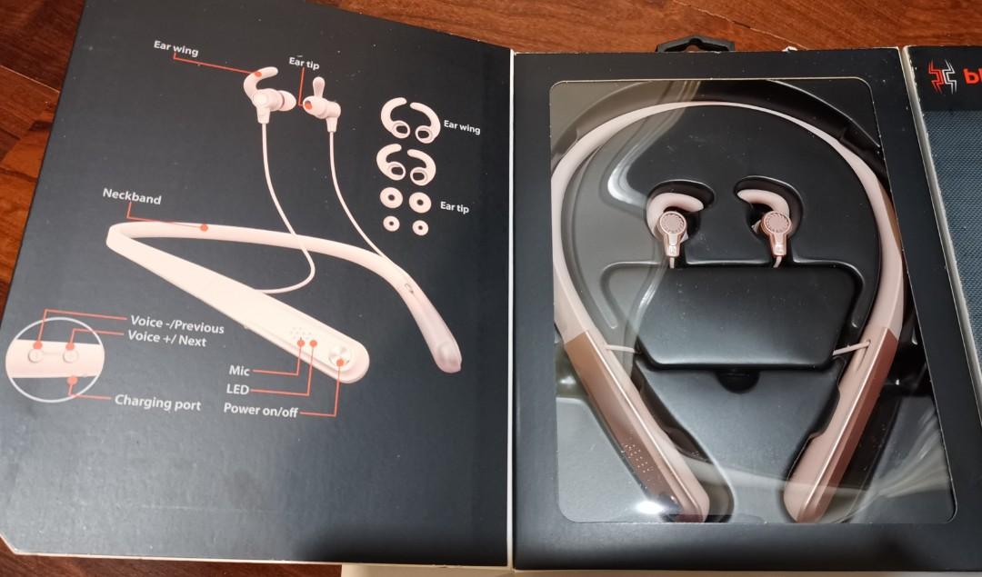 Blackweb Wireless Neckband Earphones Earbuds, Audio, Earphones on Carousell