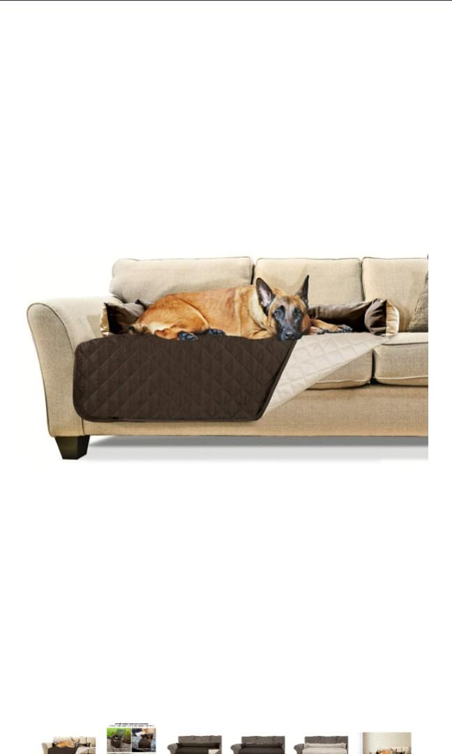 Furhaven Pet Dog Puppy Cat Kitten Furniture Sofa Couch Bed Surface Cover Sofa Buddy Two Tone Reversible Water Resistant Living Room Furniture Cover Protector Pet Bed For Dogs Cats Espresso Clay Extra Large