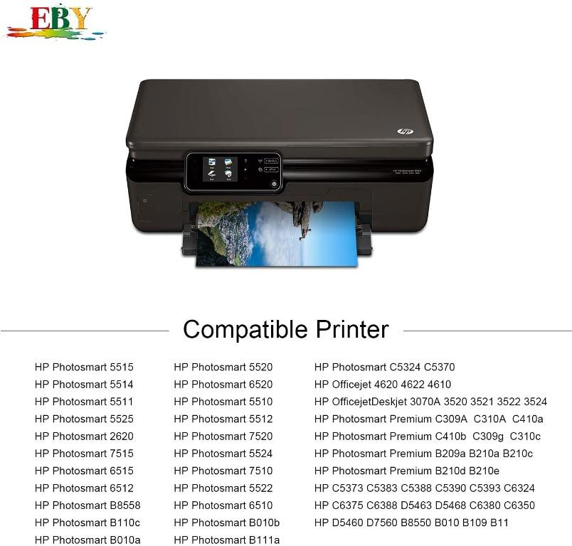 K1344) (PACKS OF EBY Replacement for HP 364 Ink Compatible HP Photosmart