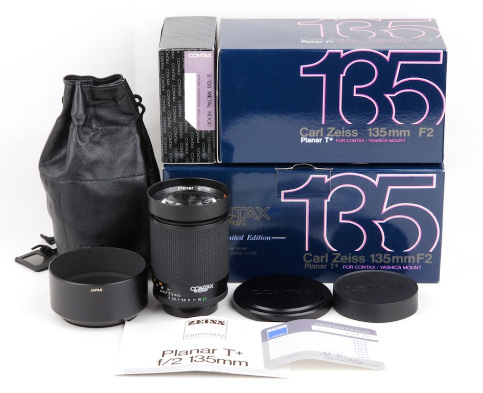 Mint Contax Zeiss Planar T* 135mm F/2 60th Anniversary MMG #JP23496, 攝影器材,  鏡頭及裝備- Carousell