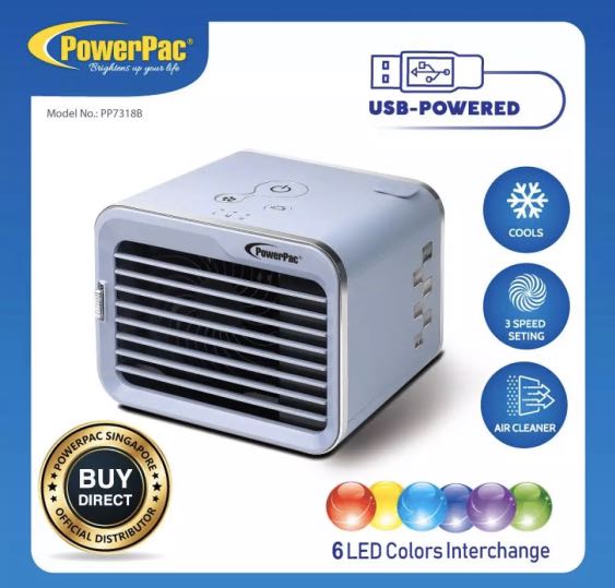 PowerPac Portable Mini Air Cooler PP7318, Home Appliances, Cooling