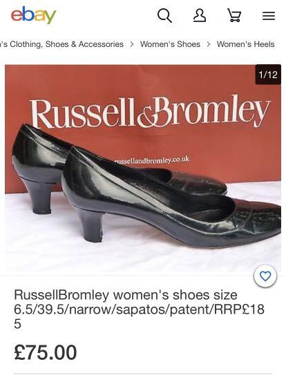 SALE!!!* RUSSELL u0026 BROMLEY classic black pointed kitten heel, Women's  Fashion, Footwear, Heels on Carousell