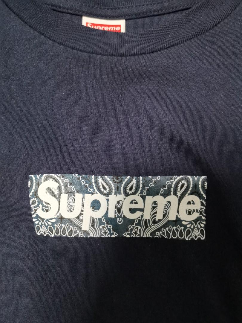 supreme navy bandana box logo