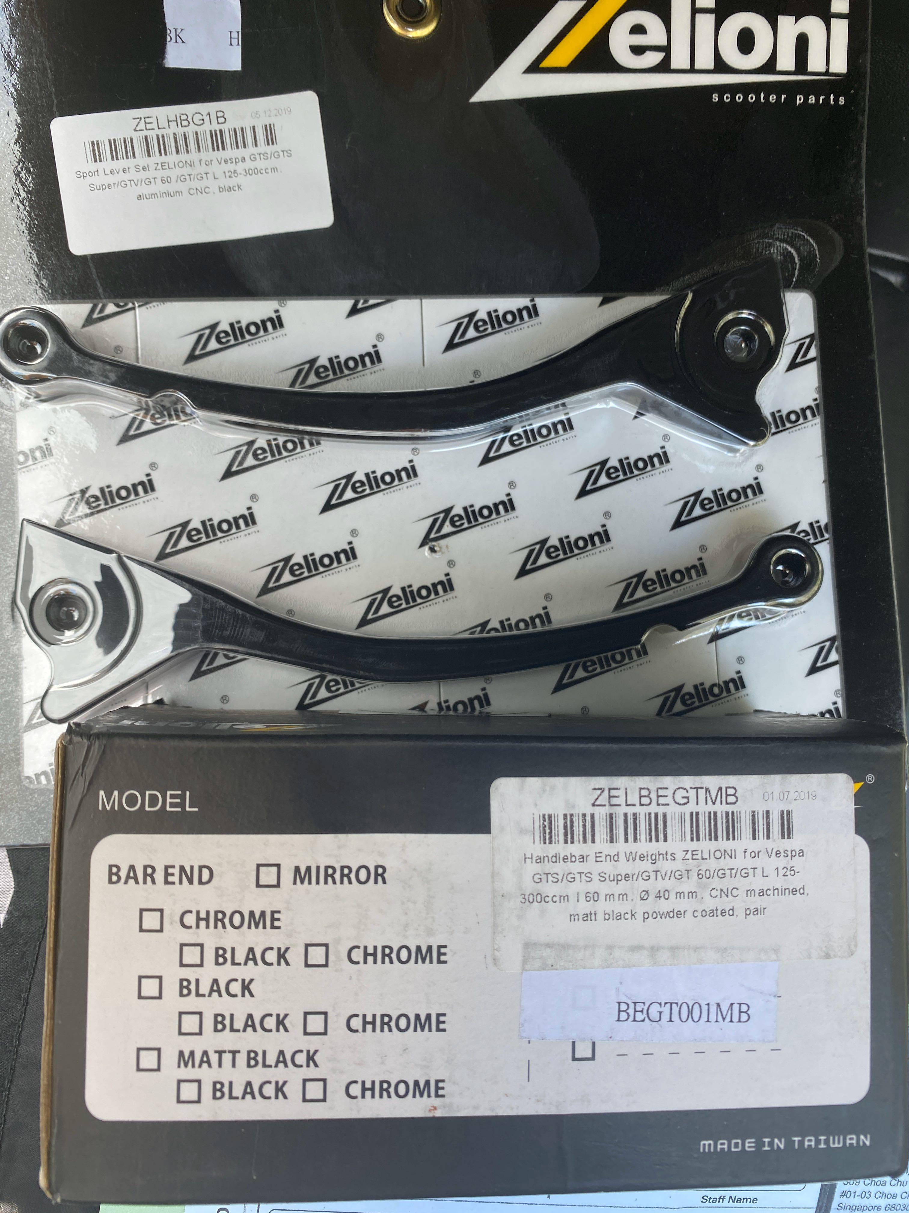 Vespa Zelioni barends and lever, Motorcycles, Motorcycle Accessories on  Carousell