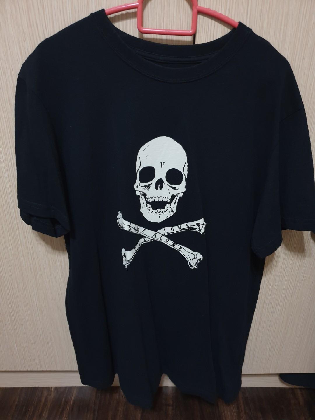 vlone skull and bones tee