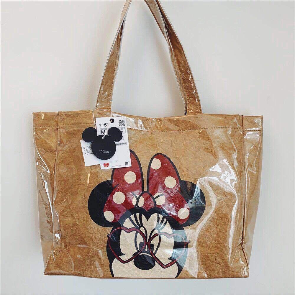 ZARA X Disney minnie mouse tote bag PVC, Fesyen Wanita, Tas & Dompet di