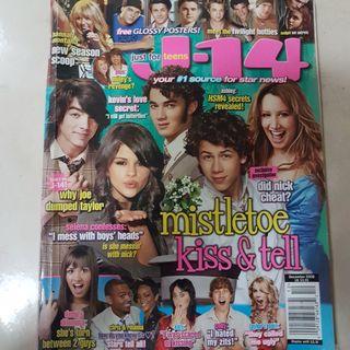 J-14 Magazine- Selena Gomez, Jonas, High School Musical with posters