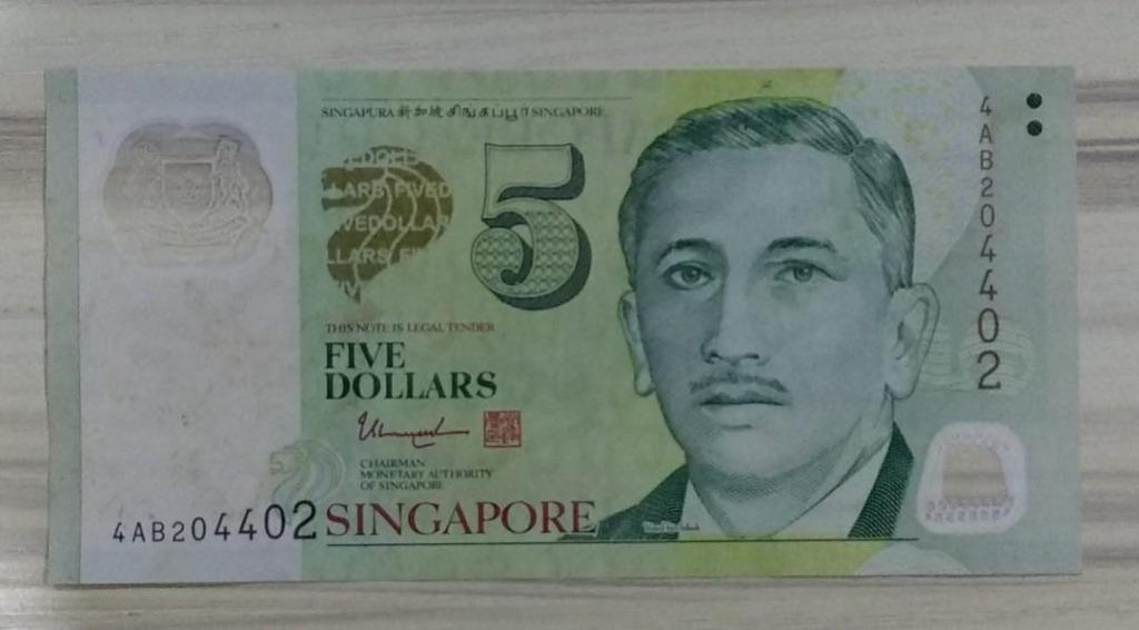 $5 Note (Category: Currency) located in Singapore. Submitted by sg50_notes (Listing ID 286477880, Image 3). Description: 💡UNC 💡Repeated number 125125 [sold] 💡UNC 💡Radar number 547745 💡VF / Foxing 💡Radar number 204402 [sold] ✴Repeated number 797979 [sold].