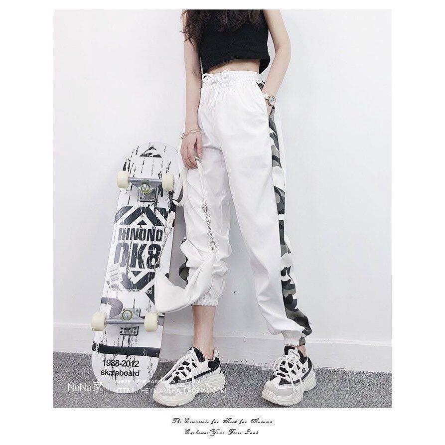 White online army trousers