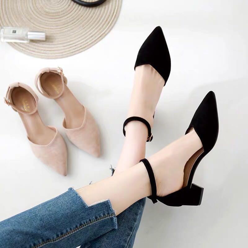 low strap heels