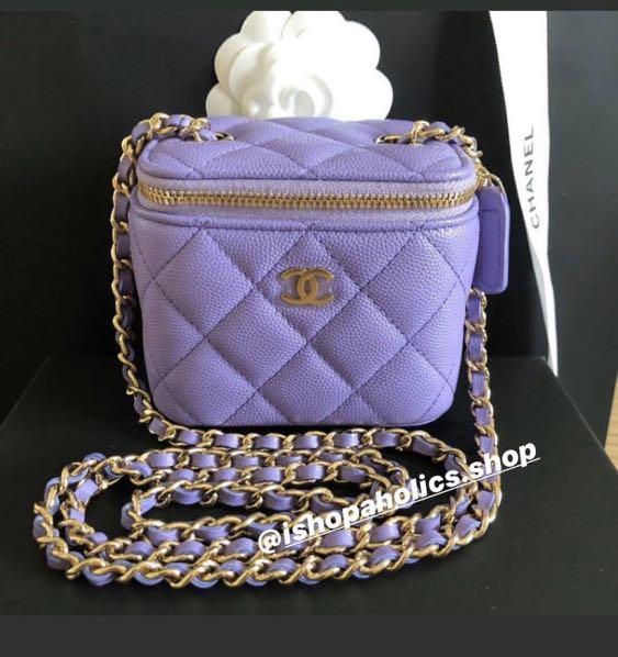 🦄💜SOLD! CHANEL Micro Vanity Case Purple Caviar, Women's Fashion, Bags &  Wallets, Cross-body Bags on Carousell