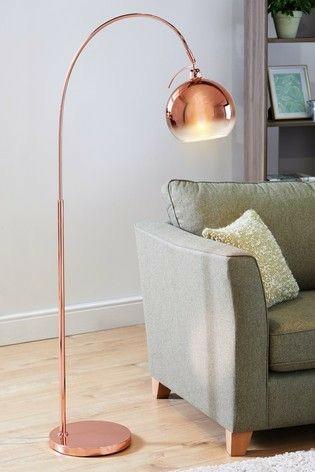 rose gold and grey floor lamp