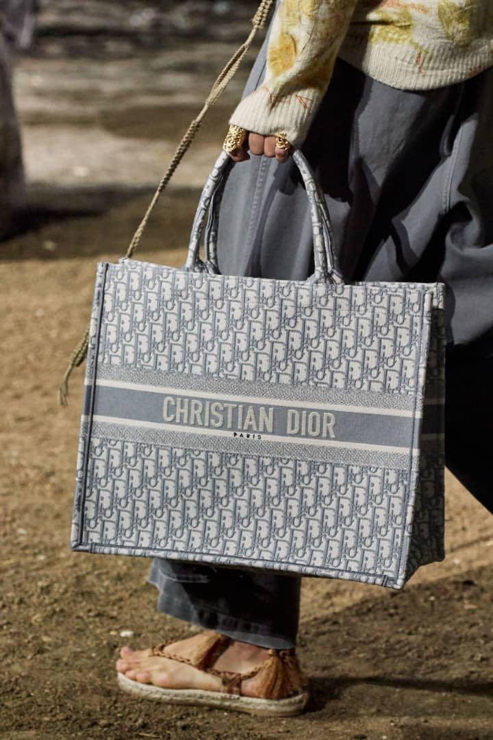 Dior standard size book tote in grey oblique Luxury Bags